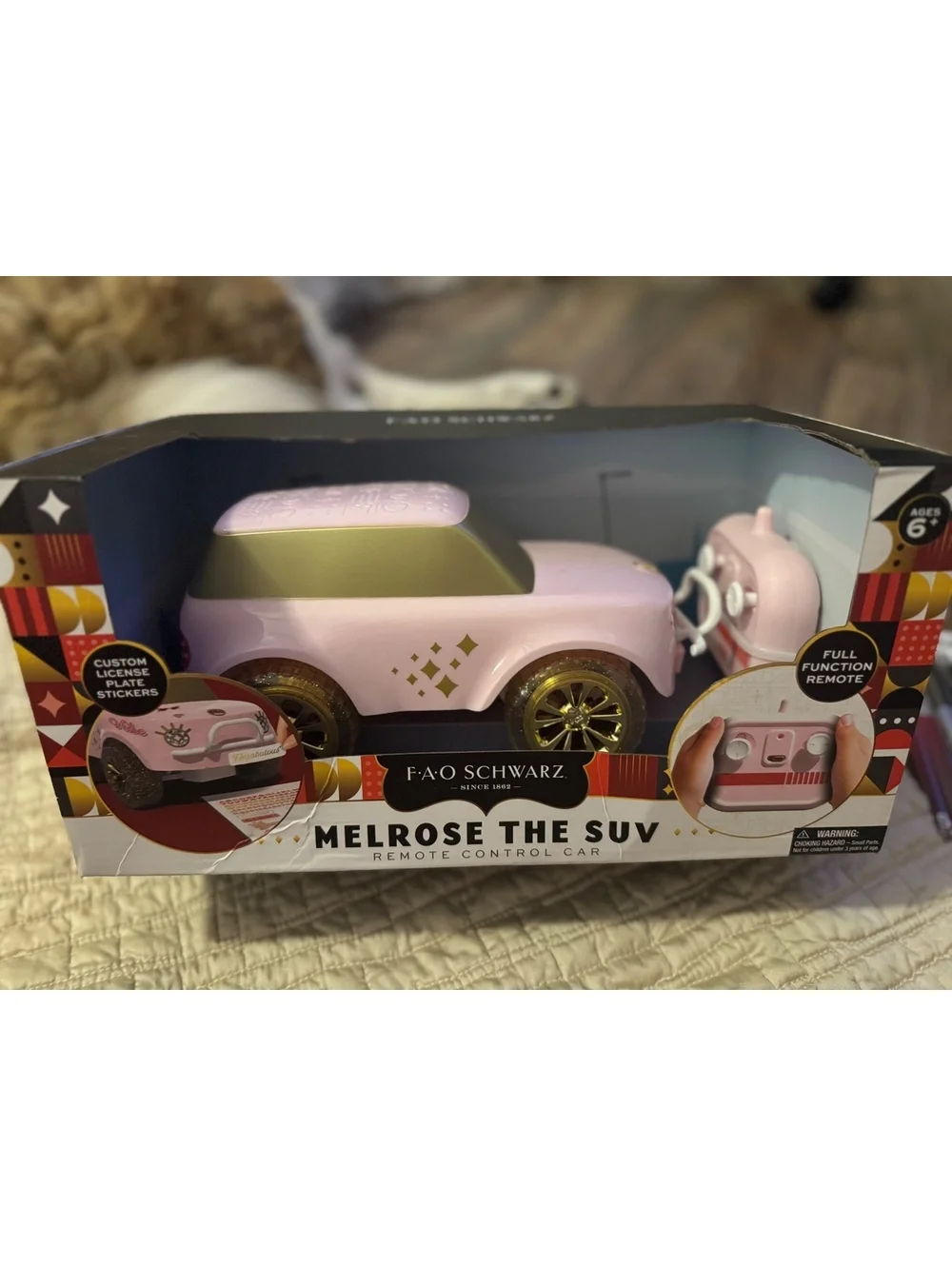F.A.O. Schwarz Melrose Remote Control Car - Pink with Stickers
